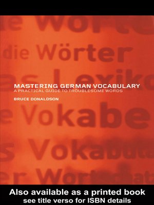 cover image of Mastering German Vocabulary
